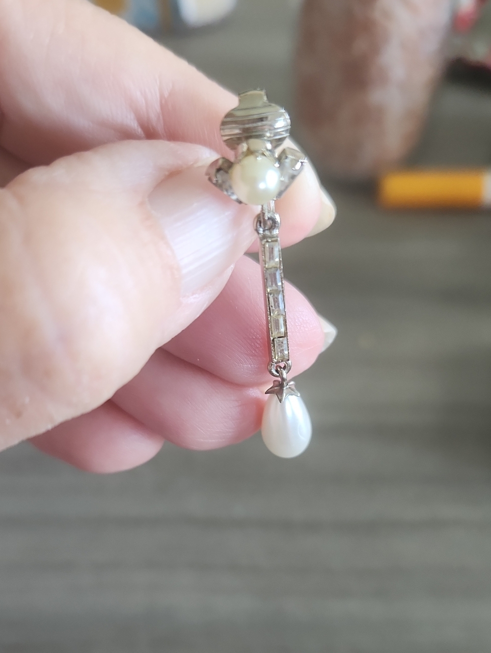 Sterling Silver Pearl Drop Earrings - White Pearl Teardrop